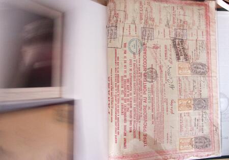 1848, Album vert de documents anciens dont congés de