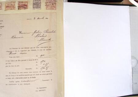 1848, Album vert de documents anciens dont congés de