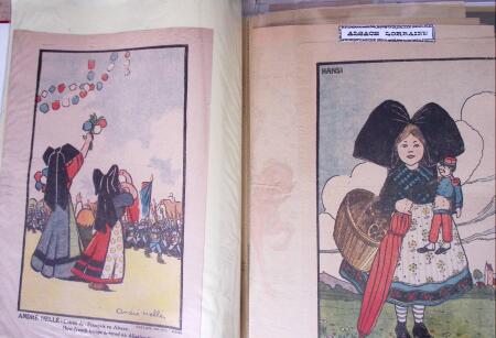 env. 1870-1914, L'Alsace-Lorraine : vignettes, cartes