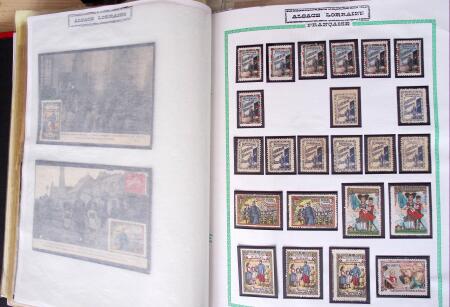 env. 1870-1914, L'Alsace-Lorraine : vignettes, cartes