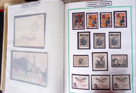 env. 1870-1914, L'Alsace-Lorraine : vignettes, cartes