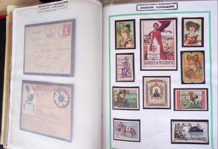 env. 1870-1914, L'Alsace-Lorraine : vignettes, cartes