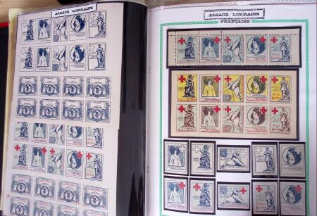 env. 1870-1914, L'Alsace-Lorraine : vignettes, cartes