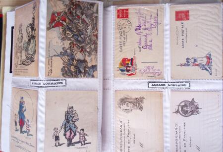 env. 1870-1914, L'Alsace-Lorraine : vignettes, cartes