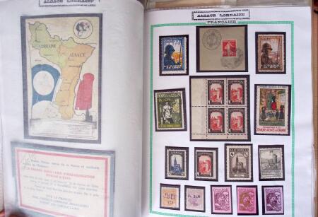 env. 1870-1914, L'Alsace-Lorraine : vignettes, cartes