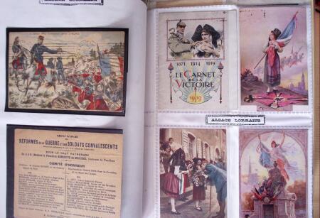 env. 1870-1914, L'Alsace-Lorraine : vignettes, cartes