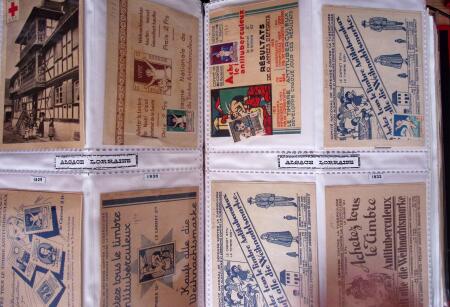 env. 1870-1914, L'Alsace-Lorraine : vignettes, cartes