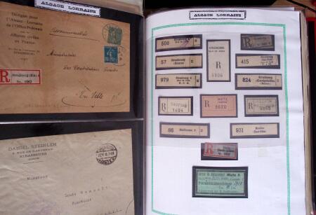 env. 1870-1914, L'Alsace-Lorraine : vignettes, cartes