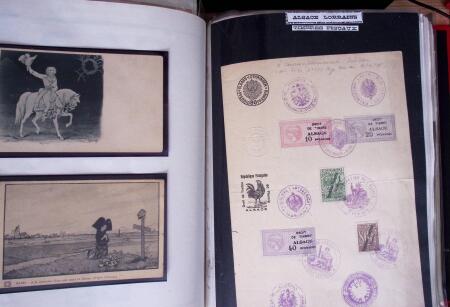 env. 1870-1914, L'Alsace-Lorraine : vignettes, cartes