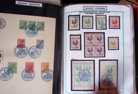 env. 1870-1914, L'Alsace-Lorraine : vignettes, cartes