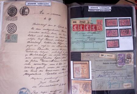 env. 1870-1914, L'Alsace-Lorraine : vignettes, cartes