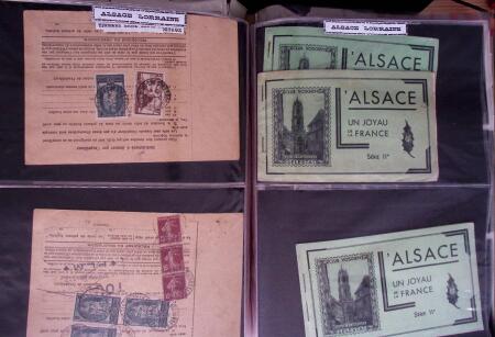 env. 1870-1914, L'Alsace-Lorraine : vignettes, cartes