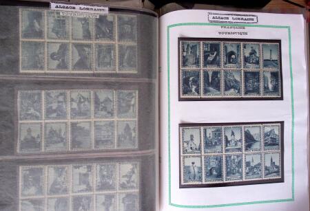 env. 1870-1914, L'Alsace-Lorraine : vignettes, cartes