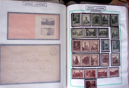 env. 1870-1914, L'Alsace-Lorraine : vignettes, cartes