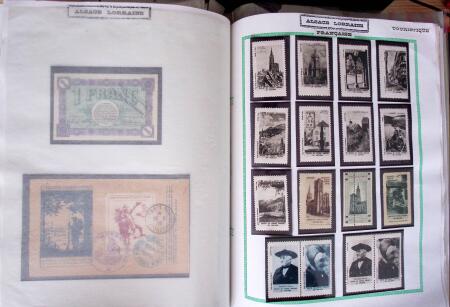 env. 1870-1914, L'Alsace-Lorraine : vignettes, cartes