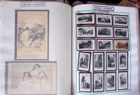 env. 1870-1914, L'Alsace-Lorraine : vignettes, cartes