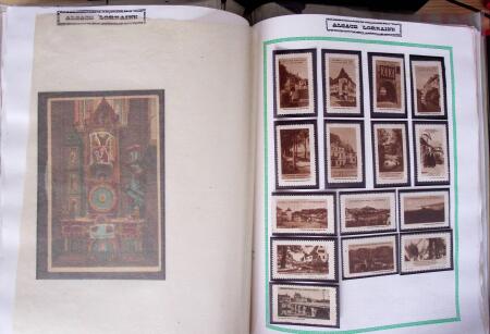 env. 1870-1914, L'Alsace-Lorraine : vignettes, cartes