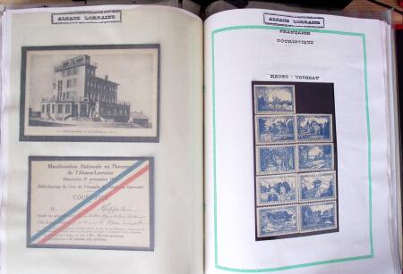 env. 1870-1914, L'Alsace-Lorraine : vignettes, cartes