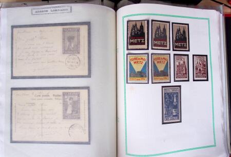 env. 1870-1914, L'Alsace-Lorraine : vignettes, cartes