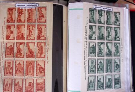 env. 1870-1914, L'Alsace-Lorraine : vignettes, cartes