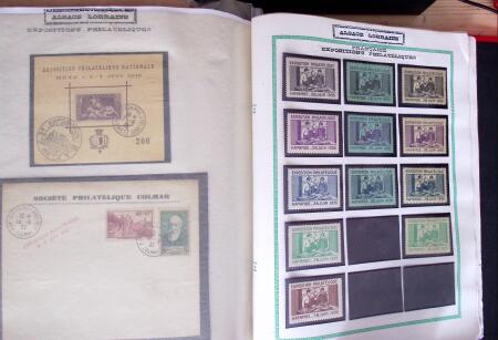 env. 1870-1914, L'Alsace-Lorraine : vignettes, cartes