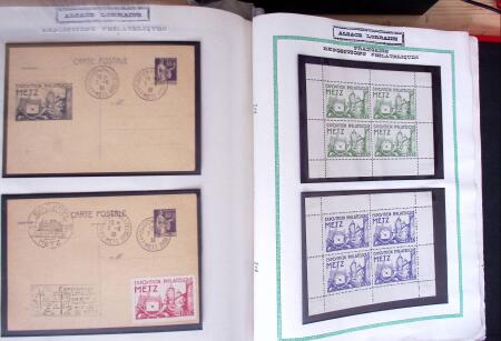 env. 1870-1914, L'Alsace-Lorraine : vignettes, cartes