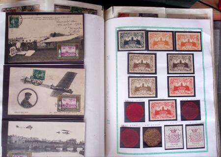 1870-1910, Vignettes, cartes postales et documents sur