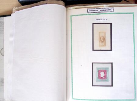 1860-70, Second Empire : épreuves de timbres fiscaux,