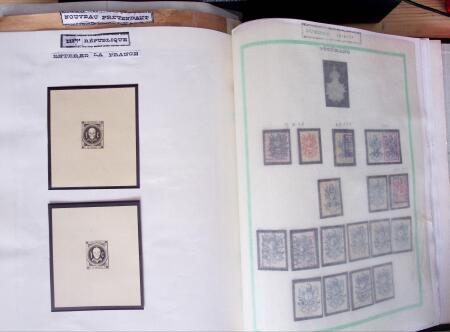1860-70, Second Empire : épreuves de timbres fiscaux,