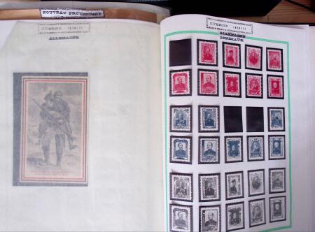 1860-70, Second Empire : épreuves de timbres fiscaux,