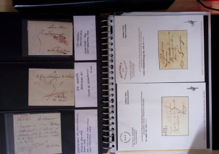 DEPARTEMENTS CONQUIS 1800-1850, 2 classeurs noirs de