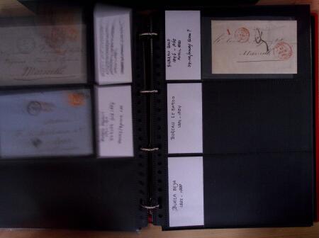 env.1850-80, Un classeur rouge - Lettre des bureaux