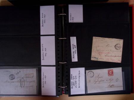 env.1850-80, Un classeur rouge - Lettre des bureaux