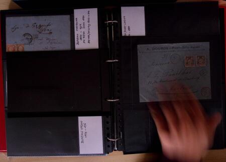 env.1850-80, Un classeur rouge - Lettre des bureaux