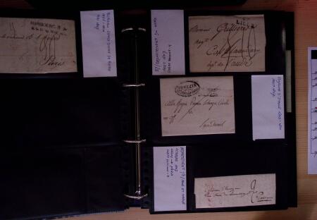 Important ensemble de lettres et marques postales période