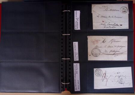 env.1830-50, Collection en 5 classeurs rouges : histoire
