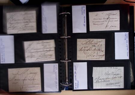 1600-1913, 6 albums de lettres avec lettres anciennes,