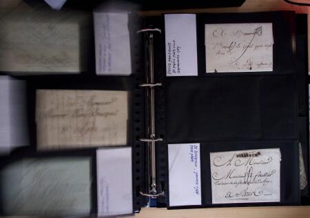 1600-1913, 6 albums de lettres avec lettres anciennes,