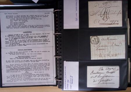 1600-1913, 6 albums de lettres avec lettres anciennes,
