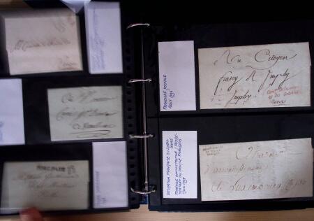 1600-1913, 6 albums de lettres avec lettres anciennes,
