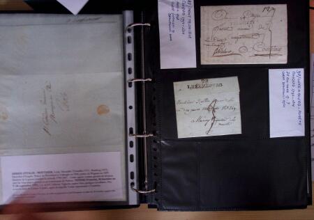 1600-1913, 6 albums de lettres avec lettres anciennes,
