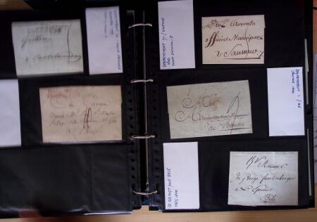 1600-1913, 6 albums de lettres avec lettres anciennes,