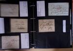 1600-1913, 6 albums de lettres avec lettres anciennes,