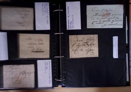 1600-1913, 6 albums de lettres avec lettres anciennes,