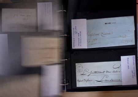 1600-1913, 6 albums de lettres avec lettres anciennes,