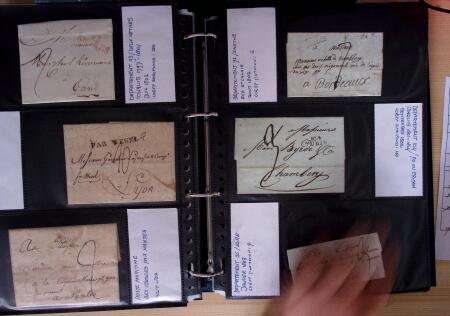 1600-1913, 6 albums de lettres avec lettres anciennes,