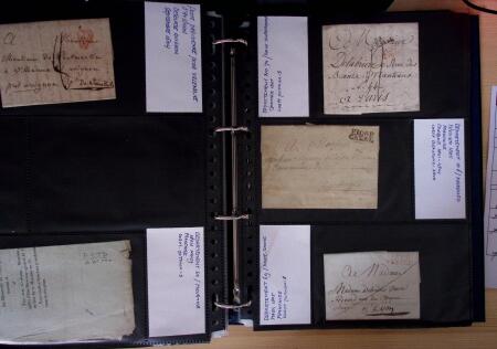 1600-1913, 6 albums de lettres avec lettres anciennes,