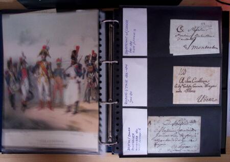 1600-1913, 6 albums de lettres avec lettres anciennes,
