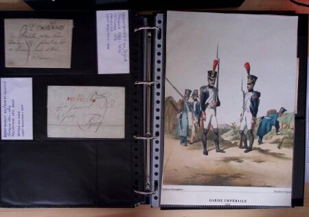 1600-1913, 6 albums de lettres avec lettres anciennes,