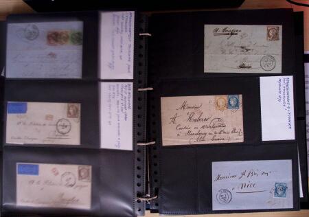 1600-1913, 6 albums de lettres avec lettres anciennes,